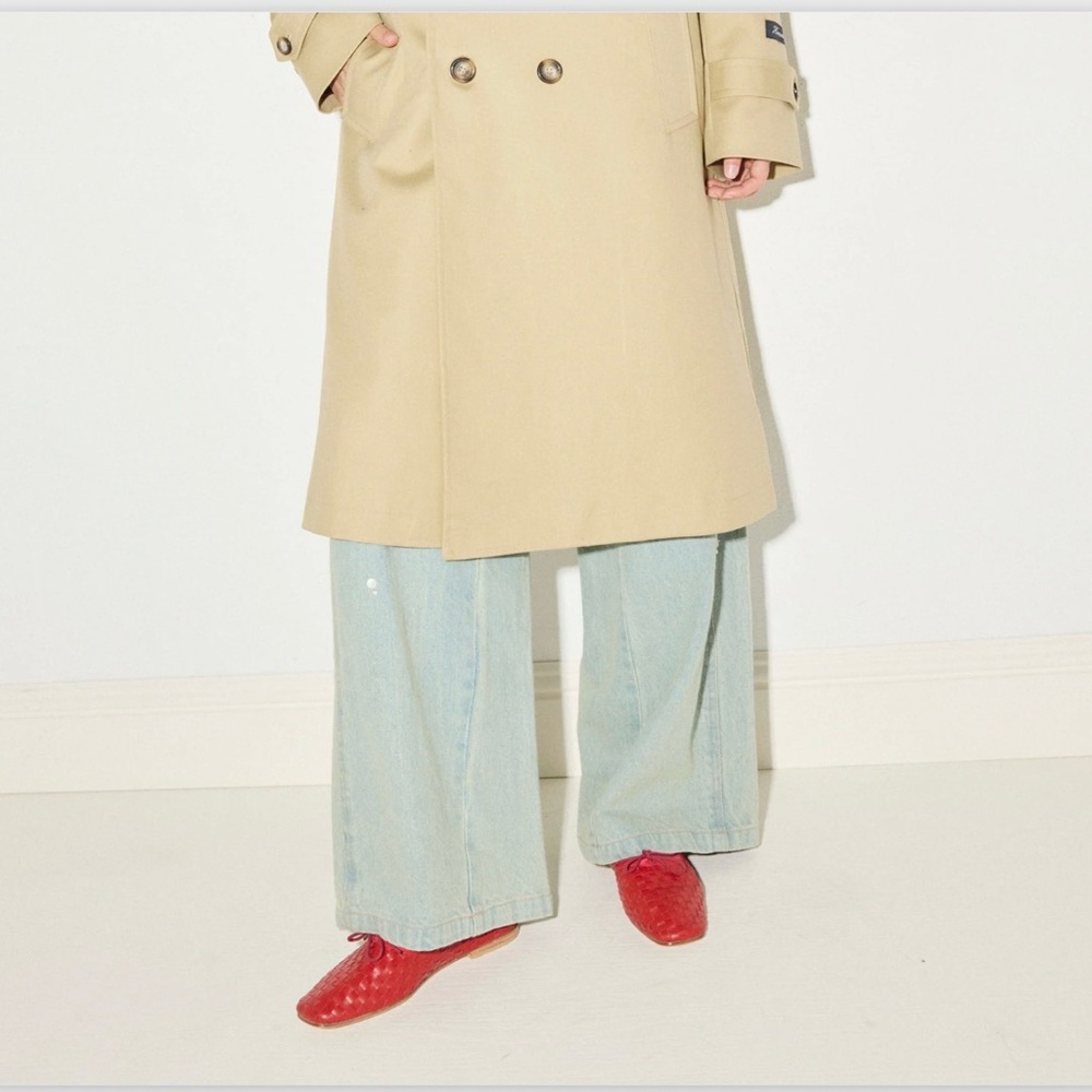 EUC Freda Salvador Jada Square Toe Ballet Flats in Red Size 10 - Picture 3 of 16